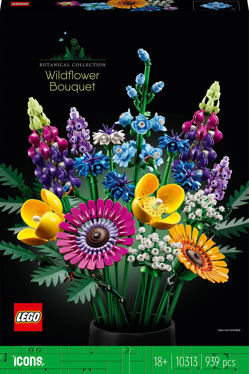 LEGO-blomster i produktboksen