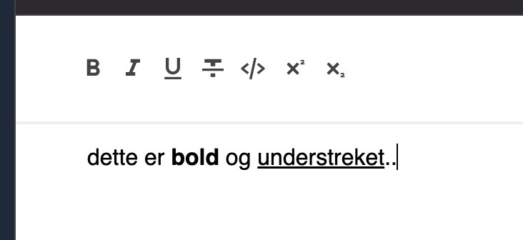 HTML editor med enkle funksjoner